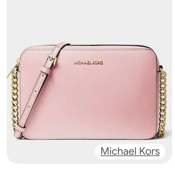 Michael Kors Jet Set Large Saffiano Leather Crossbody Bag - Picture 1 of 12